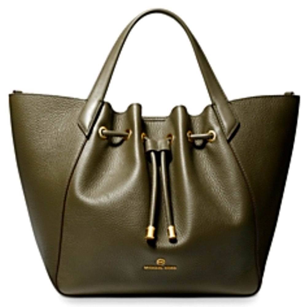 Michael Michael Kors Phoebe olive green leather tote